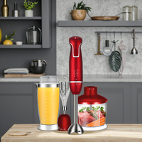 Mixeur plongeant avec moteur en cuivre et lame en acier, bol de qualité alimentaire, anti-éclaboussures et compatible lave-vaisselle pour la cuisine
