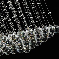 Lustre en cristal pour escalier K9 de grande taille moderne et rectangulaire pour hôtel de luxe Banquet Villa