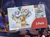 Lot de 2 cartes Elite Trainer Prismatic Evolutions scellées en usine, version américaine, Pokémon, 100 % authentiques