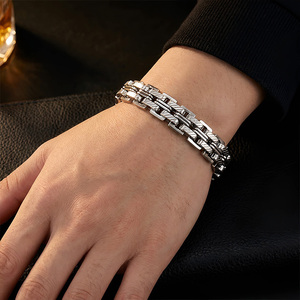 Fabricante de Joyería Personalizada, Brazalete de Cadena de Acero Inoxidable para Hombre, Chapado en Negro, Estilo Clásico, Joyería que Nunca se Desvanece - Product Image 6