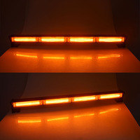 Barra de Luces de Advertencia Intermitente de Alta Potencia Golden Road COB LED, Montaje en Pared, Sin Reflejos, DC 9-36V, Carcasa de Aleación de Aluminio