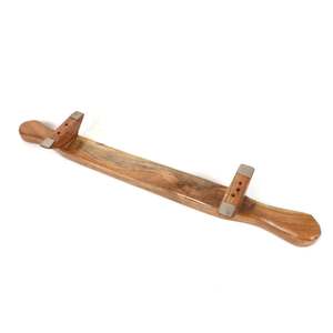 Barres parallèles créatives en bois 76,2 x 38,1 x 20,8 cm, équipement d'exercice portable pour la maison, support de pompes en bois massif, couleur naturelle - Product Image 2