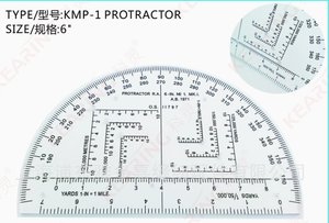 DF 9 Transportador de Mapas Semicircular de 6 Pulgadas con Escala MILS, Regla para Entrenamiento de Soldados, Venta al por Mayor - Product Image 3