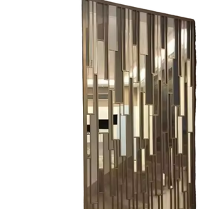 Thiết kế sang trọng vàng gương thép không gỉ màn hình Hàn phòng ngăn không thấm nước Trần phân vùng tính năng trang trí - Product Image 4