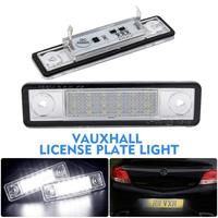 Lumière de plaque d'immatriculation LED pour voiture 2025, éclairage de plaque d'immatriculation, lampes de plaque d'immatriculation pour Vauxhall Opel Corsa C D Astra H Insignia