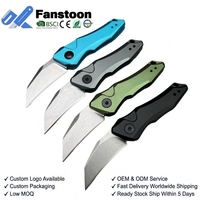 KX 7350 Outdoor Notfall-Schlüsselanhänger Tragbares Klappmesser mit Aluminiumgriff und Hakenklinge für Camping und Abenteuer DIY OEM
