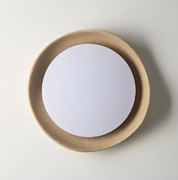 Plafonnier LED moderne et minimaliste, crème, forme ronde irrégulière, lampe murale confortable pour chambre à coucher et chambre d'enfant