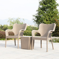 Chaise de jardin blanche, mobilier d'extérieur, avec accoudoir, nouveau modèle 2019
