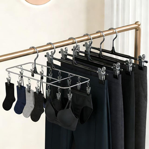 Neuer Trend: Robuste Metall-Hosenbügel, Rutschfeste Verstellbare Rockbügel, Bekleidungs-Präsentationsständer mit Clips für Schmale Jeans - Product Image 1