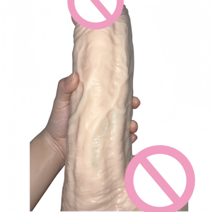 Fabrik preis Realistische Dildos XXL Homosexuell Anal Plug Realistische Prepuce Silikon <span class=keywords><strong>Dildo</strong></span> Wasserdichtes Sexspielzeug für Erwachsene für Frauen - Product Image 1