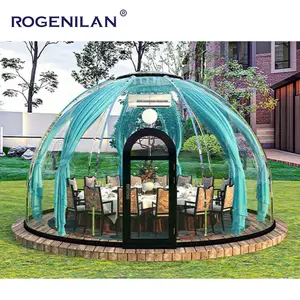 ROGENILAN Full trasparente tenda a cupola hotel PC cupola Bubble House chiara all'aperto sala da pranzo igloo tenda
