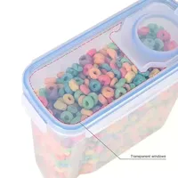 PP Rectangle Distributeur De Céréales Scellé Bac À Légumes Grains Riz Noix Snack Réservoir Boîte De Rangement Transparent Lave-Vaisselle Micro-ondes