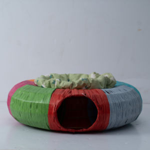 Nuova Cuccia per Animali in Rattan Ecologico, Graziosa Casa in Rattan con Passaggio per Gatti, Bellissima Casa per Animali - Product Image 1