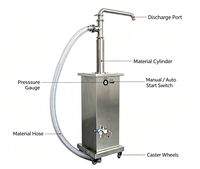 Hoogprecisie pneumatische zuigerpomp verticale toevoermachine voor chemische vloeistoffen, cosmetische pasta's en industriële transport.