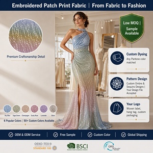 Nouveau tissu de base coloré associé à de petites paillettes rondes appliquées dans divers scénarios - Product Image 2