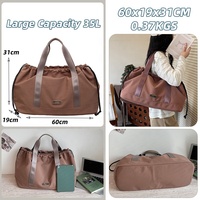 Bolsa de Hombro Deportiva, de Gran Capacidad, con Cordón, Asa Resistente, Bolsillo Antirrobo, para Viajes, Senderismo y Compras, Entrega Rápida