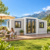 Maison conteneur moderne extensible de 20 pieds, 2-3 chambres, en acier, préfabriquée et pliable, pour projets résidentiels aux États-Unis