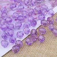 Vente Directe Usine Perles Facettées de 6/8/10mm 32 Perles Détachées en Plastique Acrylique Transparent pour Fabrication de Sacs