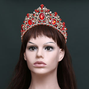 Euro-amerikan lüks taklidi alaşım düğün Tiara yüksek kalite gelin yarışmasında taç moda aksesuar yıldönümü için - Product Image 2