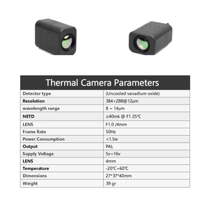 Ventes chaudes Ruiqi IRC-384/640CA Caméra analogique infrarouge métallique pour module thermique RC Drones de course FPV Pièces de bricolage - Product Image 4