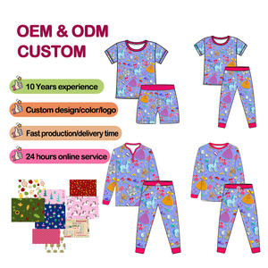 Sevimli bambu pijama cadılar bayramı baskı özel çocuklar lanufaccustom özel bebek Romper tulum çocuk giysileri bambu giyim - Product Image 1