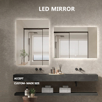 Miroir de Bain à Mémoire Intelligent Tactile Anti-buée à Dimmable Miroir Mural Magique LED Éclairage Salle de Bain avec Bluetooth