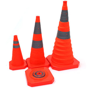 Cônes de signalisation réfléchissants pliables avec lumière LED, prix avantageux, imperméables - Product Image 5