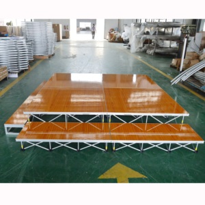 Aluminum <b>wooden</b> portable staging mobile event stage - Product Image 6