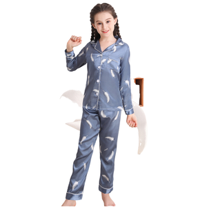 Elegante Pijama de Seda Estampada, Conjunto de Dos Piezas para Dormir, Ropa de Dormir de Manga Larga con Botones, Ropa de Casa Femenina a la Moda - Product Image 3