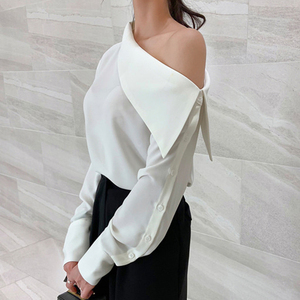 Grosir blus wanita lengan panjang, blus wanita lengan panjang, bahu terbuka, temperamen, musim semi dan musim panas, 2022 - Product Image 5