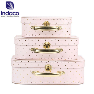 Dongguan Customized Paper <b>Suitcase</b> Baby Cardboard <b>Suitcase</b> for Children <b>Suitcase</b> Paper <b>Box</b> with Handle - Product Image 2