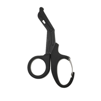 Ciseaux médicaux pour traumatisme, ciseaux à pansements, ciseaux à boucle avec mousqueton, acier inoxydable, kit de pratique de suture médicale, chirurgical