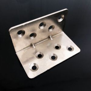 Support d'angle à dix trous pour cheveux de meuble, 70 mm x 39 mm, nickelé, pour fixation de meubles - Product Image 2