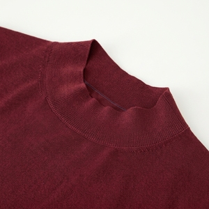 Maglione da <span class=keywords><strong>Uomo</strong></span> in <span class=keywords><strong>Lana</strong></span> Extra Fine 100%, Collo Alto, Maniche Lunghe, Traspirante, Antipiega, Calibro 16GG - Product Image 3