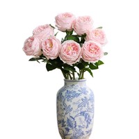 Simulatie Aanvoelende Hydraterende Rozen Kunstzijde Austin Bruiloft Fotografie Accessoires Huisdecoratie Groothandel