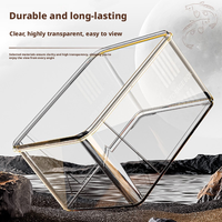 Aquarium en plastique transparent, réservoir pour tortues, mini-bassin pour poissons rouges, réservoir écologique pour la décoration de bureau et de la maison