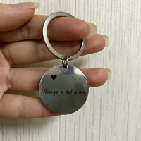Porte-clés gravé en acier inoxydable « Meilleurs amis » - Bijou d'amitié « Mejor Amiga » espagnol - Cadeau pour anniversaire ou remise de diplôme pour BFF