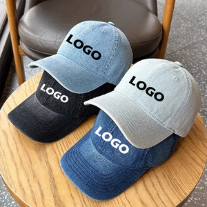 Cappellini da Baseball di Alta Qualità in Denim Lavato per Uomo e Donna, Non Strutturati, Regolabili, con Logo Ricamato Personalizzato - Product Image 6