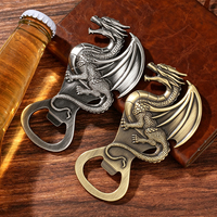 Ouvre-bouteille en métal plat Dragon en gros – Cadeau unique pour homme, papa, mari – Idéal pour la fête des pères, anniversaire, fournitures de fête