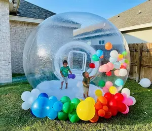Transparent Igloo Dome Tent PVC Inflatable Bubble Tent House With Balloons For Outdoor Camping Wedding Party For Kids Adults