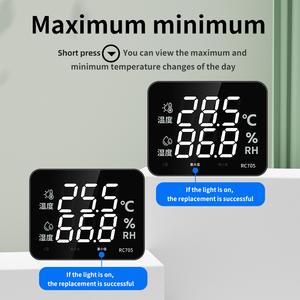 Kỹ thuật số phòng Nhiệt kế <span class=keywords><strong>LED</strong></span> Nhiệt độ và độ ẩm Meter với RS485 thông tin liên lạc cho hộ gia đình đo nhiệt độ - Product Image 5