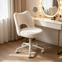 Chaise de bureau pour enfants CARLFORD Teddy, chaise de bureau ergonomique moderne pivotante avec tissu pour enfants, usage domestique et commercial