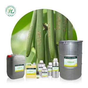 HL 100% Plant aroma Oils Bulk Supplier, 1kg Organic Aromatherapy Oil, Vanilla Absolute Essential Oil For Body Lotion & Cream
