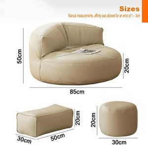 Muebles al por mayor: Sillón puf gigante de piel para sala de estar, tipo café en grano, para adultos - Product Image 2