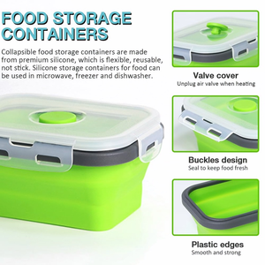 Rectangle 4 ensembles de boîtes à <span class=keywords><strong>lunch</strong></span> en silicone durables pour enfants boîte à <span class=keywords><strong>lunch</strong></span> étanche conteneur alimentaire pliable <span class=keywords><strong>grande</strong></span> boîte à <span class=keywords><strong>lunch</strong></span> pour les enfants - Product Image 6