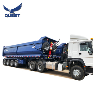 การทำเหมืองแร่ใช้รวมแร่อะลูมิเนียม3/4เพลารถพ่วงการถ่ายโอนข้อมูล,รถพ่วง Tipper,U รูปร่างการถ่ายโอนข้อมูลกึ่งรถพ่วงสำหรับขาย - Product Image 5