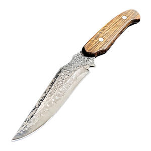 سكين صيد تكتيكي بشفرة ثابتة مصنوع من الفولاذ الدمشقي المقاوم للصدأ مع غمد، تخصيص حسب الطلب - Product Image 6