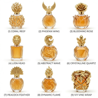 Usine OEM/ODM, capuchon de parfum personnalisé en alliage de zinc en forme d'animal 3D, couvercle magnétique de luxe en Zamac avec design Lion, Phénix, Rose