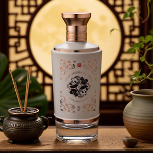 Haute qualité 500ml chinois National trésor Style cristal verre bouteille de vin cylindre bouchon de liège écran imprimé vide <span class=keywords><strong>Tequila</strong></span> - Product Image 1