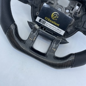 Volant sport en cuir et fibre de carbone véritable personnalisé CCExcellent pour Land Rover Range Rover <span class=keywords><strong>Evoque</strong></span> 2012-2019 - Product Image 2